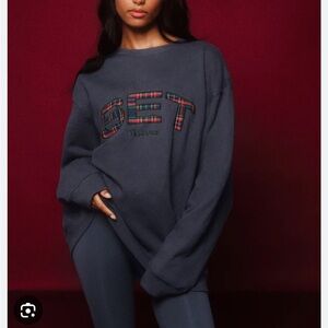 MIDWEIGHT SWEATS STAPLE SET ACTIVE TARTAN CREWNECK - HOLLY